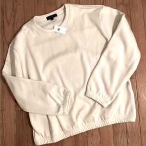 NWT BANANA REPUBLIC LUXURIOUS VELOUR LINED FLEECE SWEATSHIRT -  UPSCALE COMFORT